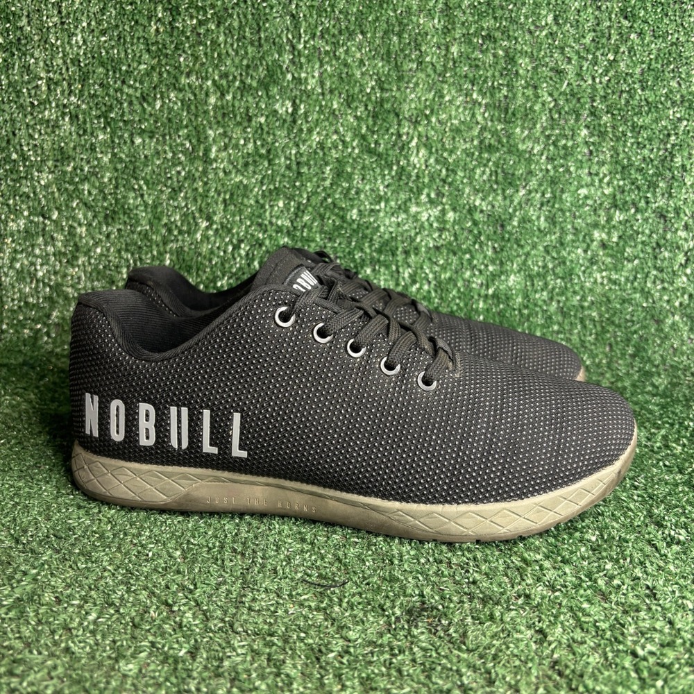 NOBULL Trainer SuperFabric Textured Athletic Gym Training‎ Shoes Black Mens Sz 9